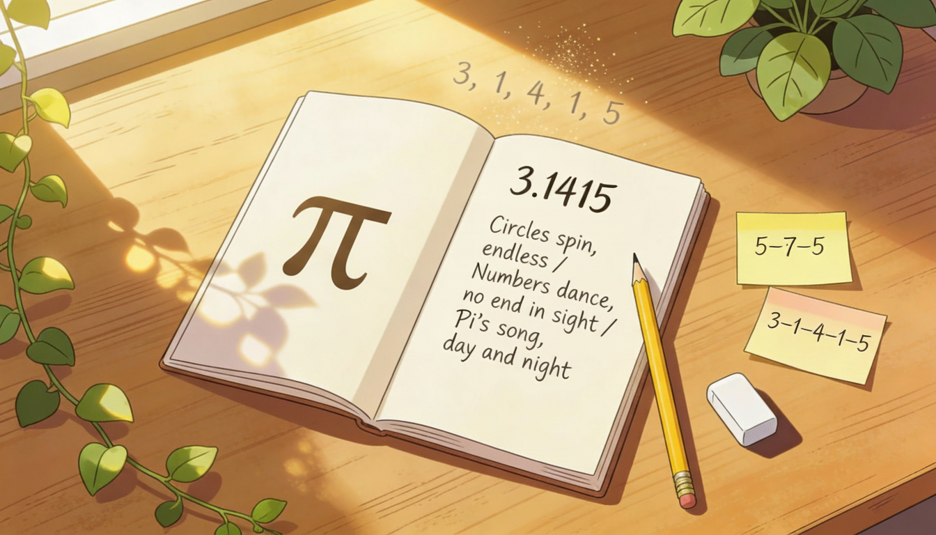 Write a Haiku Using the First 5 Digits of Pi